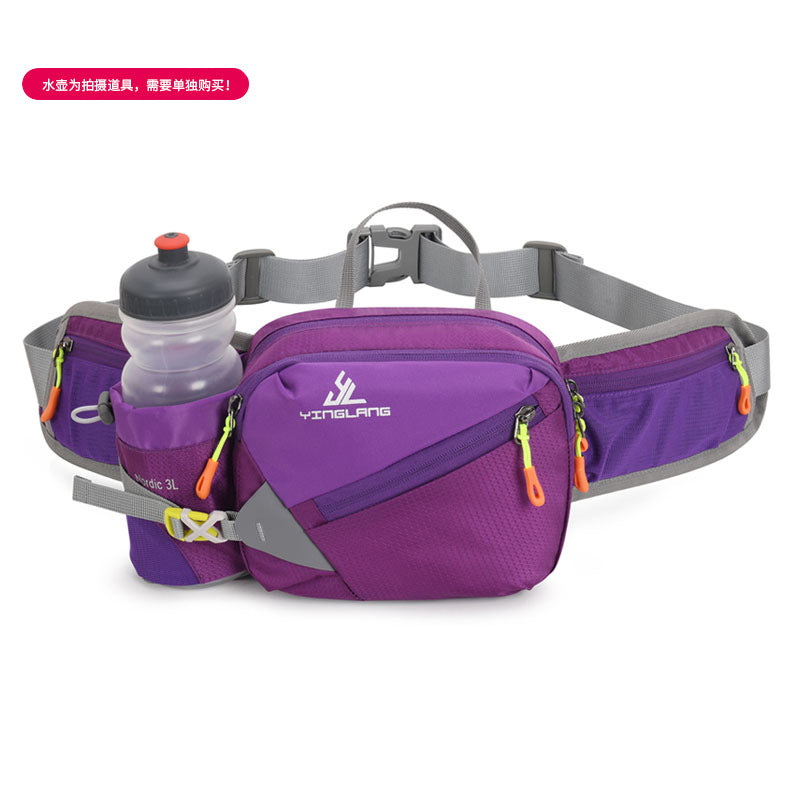 Wautton Outdoor Fanny Pack Bum Bag Big Campacity Water Resistant Nylon with Water Bottle Holder