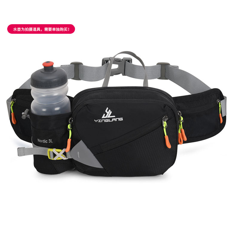 Wautton Outdoor Fanny Pack Bum Bag Big Campacity Water Resistant Nylon with Water Bottle Holder